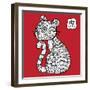 Chinese Zodiac. Animal Astrological Sign. Tiger.-Katyau-Framed Art Print