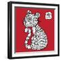 Chinese Zodiac. Animal Astrological Sign. Tiger.-Katyau-Framed Art Print