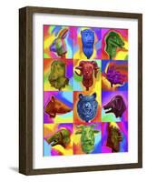 Chinese Zodiac Pop Art-Howie Green-Framed Giclee Print