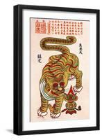Chinese Zodiac Sign of the Tiger-null-Framed Giclee Print