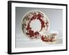 Chinoiserie Decorated Cup and Saucer, Porcelain, 1760-1765-null-Framed Giclee Print