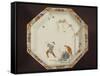 Chinoiserie Decorated Plate, Hard Porcelain Polychrome-null-Framed Stretched Canvas