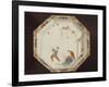 Chinoiserie Decorated Plate, Hard Porcelain Polychrome-null-Framed Giclee Print