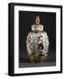 Chinoiserie Decorated Tea Caddy and Pagoda-Shaped Lid, Porcelain-null-Framed Giclee Print