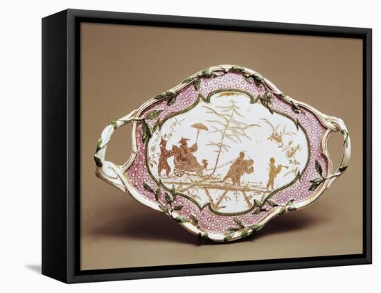 Chinoiserie Decorated Tray, Maiolica-null-Framed Stretched Canvas