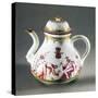 Chinoiserie Decoration Teapot-null-Stretched Canvas