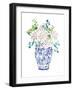 Chinoiserie Hydrangea II Blush-Mercedes Lopez Charro-Framed Art Print