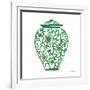 Chinoiserie III Green-Farida Zaman-Framed Art Print