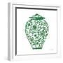 Chinoiserie III Green-Farida Zaman-Framed Art Print