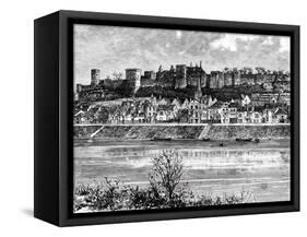 Chinon and the Vienne River, France, 19th Century-Taylor-Framed Stretched Canvas