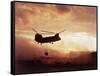 Chinook Helicopter Lifts Ammunition-null-Framed Stretched Canvas