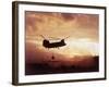 Chinook Helicopter Lifts Ammunition-null-Framed Photographic Print