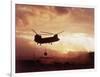 Chinook Helicopter Lifts Ammunition-null-Framed Photographic Print