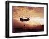 Chinook Helicopter Lifts Ammunition-null-Framed Photographic Print
