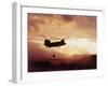 Chinook Helicopter Lifts Ammunition-null-Framed Photographic Print