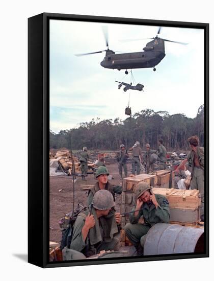 Chinook Helicopter-Associated Press-Framed Stretched Canvas