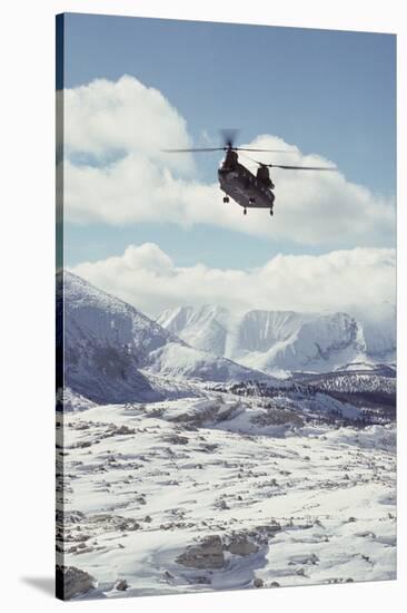 Chinook Search and Rescue Helicopter, Sequoia and Kings Canyon, California, USA-Gerry Reynolds-Stretched Canvas