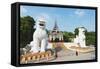 Chinthe Lion Guardians, Mandalay Hill, Myanmar (Burma), Asia-Christian Kober-Framed Stretched Canvas