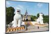 Chinthe Lion Guardians, Mandalay Hill, Myanmar (Burma), Asia-Christian Kober-Mounted Photographic Print