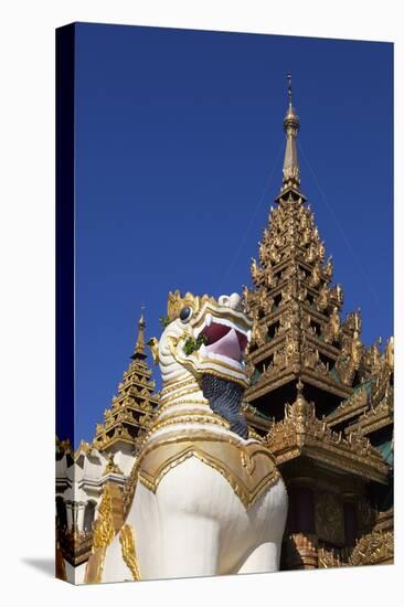 Chinthe Statue at Southern Entrance to the Shwedagon Pagoda-Stuart Black-Stretched Canvas