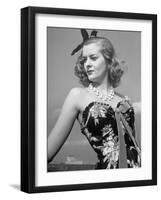 Chintz Used for an Evening Dress, a New Use for This Material-Alfred Eisenstaedt-Framed Photographic Print