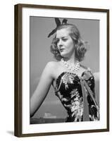 Chintz Used for an Evening Dress, a New Use for This Material-Alfred Eisenstaedt-Framed Photographic Print