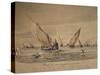 Chioggia Fishing Boats, 1882, Italy-Antonio Naccari-Stretched Canvas