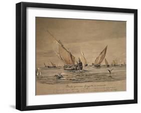 Chioggia Fishing Boats, 1882, Italy-Antonio Naccari-Framed Giclee Print