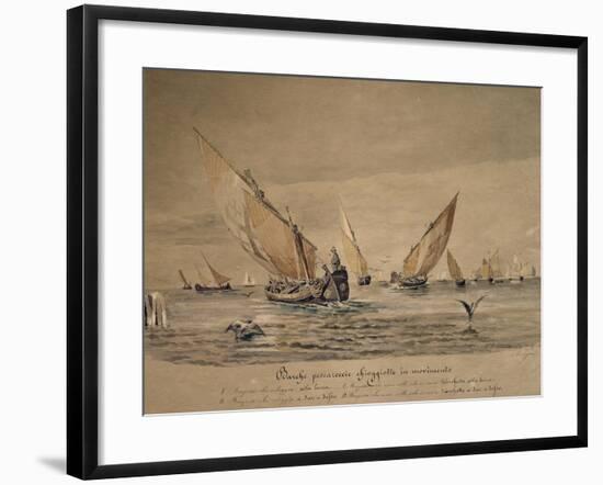 Chioggia Fishing Boats, 1882, Italy-Antonio Naccari-Framed Giclee Print