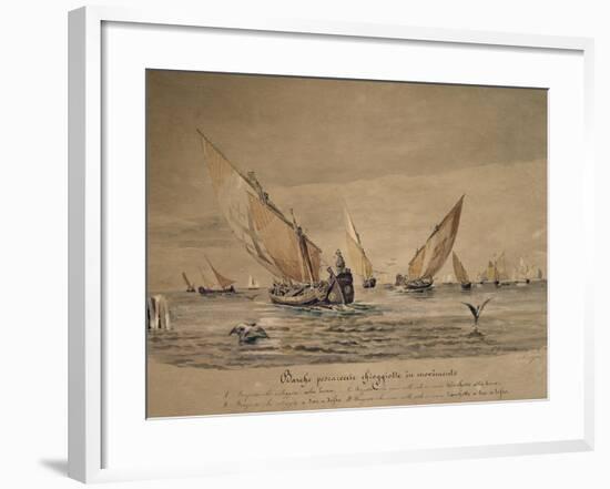 Chioggia Fishing Boats, 1882, Italy-Antonio Naccari-Framed Giclee Print