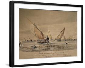 Chioggia Fishing Boats, 1882, Italy-Antonio Naccari-Framed Giclee Print