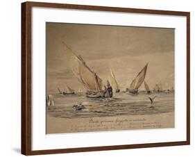 Chioggia Fishing Boats, 1882, Italy-Antonio Naccari-Framed Giclee Print