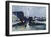 Chioggia under Snow, 1880-85-Mose Bianchi-Framed Giclee Print