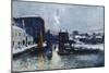 Chioggia under Snow, 1880-85-Mose Bianchi-Mounted Giclee Print