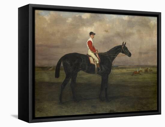 Chippendale, A Racehorse with jockey up on Newmarket Racecourse, 1874-Harry Hall-Framed Stretched Canvas