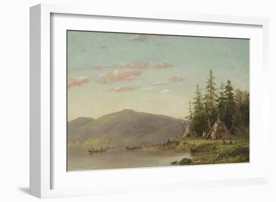 Chippewa Encampment on the Upper Mississippi, C.1845-Seth Eastman-Framed Giclee Print