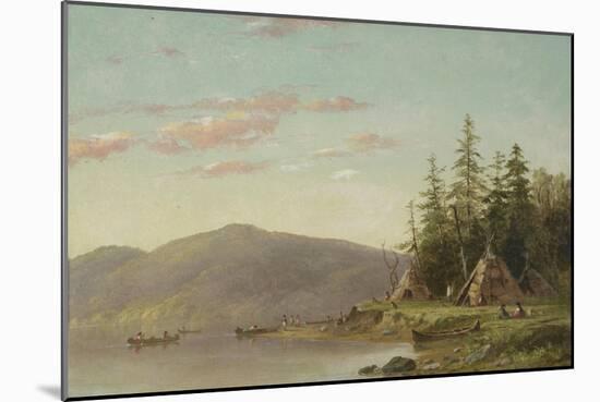 Chippewa Encampment on the Upper Mississippi, C.1845-Seth Eastman-Mounted Giclee Print