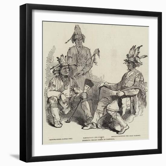 Chippewa Indian Chiefs at Montreal-null-Framed Giclee Print