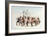 Chippewa Snowshoe Dance, C.1835-George Catlin-Framed Giclee Print