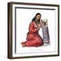 Chippeway (Ojibwe) woman and child-James Otto Lewis-Framed Giclee Print