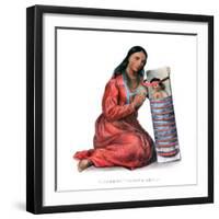 Chippeway (Ojibwe) woman and child-James Otto Lewis-Framed Giclee Print