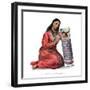 Chippeway (Ojibwe) woman and child-James Otto Lewis-Framed Giclee Print