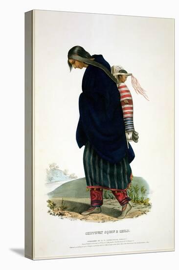 Chippeway Squaw and Child, Published by F.O.W. Greenough, 1838-John T. Bowen-Stretched Canvas