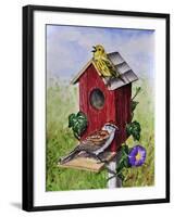 Chipping Sparrow and Yellow Warbler-Charlsie Kelly-Framed Giclee Print