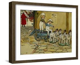 Chips Off The Old Block; The York Stage Coach-Cecil Aldin-Framed Giclee Print