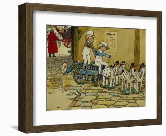 Chips Off The Old Block; The York Stage Coach-Cecil Aldin-Framed Giclee Print