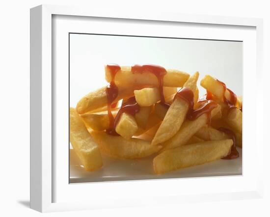 Chips with Ketchup-null-Framed Photographic Print