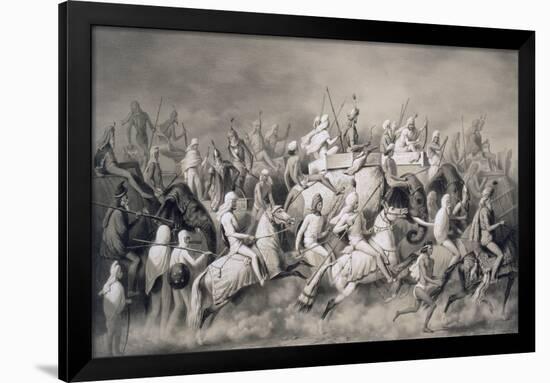 Chir Singh, Maharajah of the Sikhs and King of the Punjab with His Retinue Hunting Near Lahore-A. Soltykoff-Framed Giclee Print