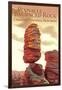 Chiricahua National Monument - Pinnacle Balanced Rock-Lantern Press-Framed Art Print