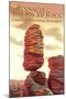 Chiricahua National Monument - Pinnacle Balanced Rock-Lantern Press-Mounted Art Print